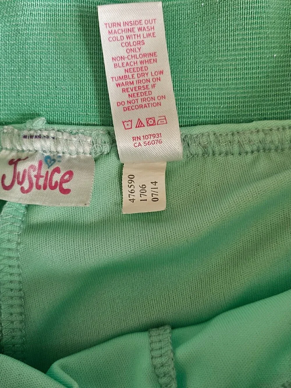 Justice Sequin Skort | Seafoam Green | Girls 14 | runDisney Disneybound